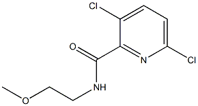 3,6-dichloro-N-(2-methoxyethyl)pyridine-2-carboxamide 结构式