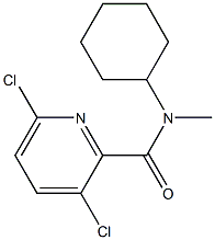 3,6-dichloro-N-cyclohexyl-N-methylpyridine-2-carboxamide 结构式