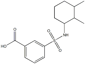 3-[(2,3-dimethylcyclohexyl)sulfamoyl]benzoic acid 结构式