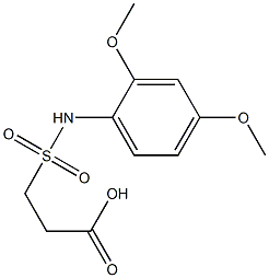 3-[(2,4-dimethoxyphenyl)sulfamoyl]propanoic acid 结构式