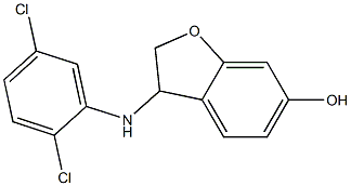 3-[(2,5-dichlorophenyl)amino]-2,3-dihydro-1-benzofuran-6-ol 结构式