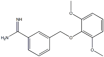 3-[(2,6-dimethoxyphenoxy)methyl]benzenecarboximidamide 结构式