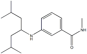 3-[(2,6-dimethylheptan-4-yl)amino]-N-methylbenzamide 结构式