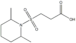 3-[(2,6-dimethylpiperidine-1-)sulfonyl]propanoic acid 结构式
