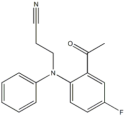 3-[(2-acetyl-4-fluorophenyl)(phenyl)amino]propanenitrile 结构式