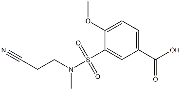 3-[(2-cyanoethyl)(methyl)sulfamoyl]-4-methoxybenzoic acid 结构式