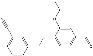 3-[(2-ethoxy-4-formylphenoxy)methyl]benzonitrile 结构式