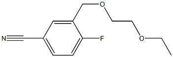 3-[(2-ethoxyethoxy)methyl]-4-fluorobenzonitrile 结构式