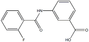 3-[(2-fluorobenzoyl)amino]benzoic acid 结构式