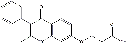3-[(2-methyl-4-oxo-3-phenyl-4H-chromen-7-yl)oxy]propanoic acid 结构式