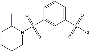 3-[(2-methylpiperidine-1-)sulfonyl]benzene-1-sulfonyl chloride 结构式