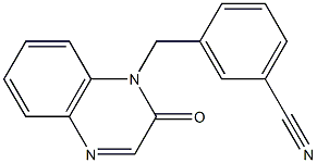 3-[(2-oxoquinoxalin-1(2H)-yl)methyl]benzonitrile 结构式