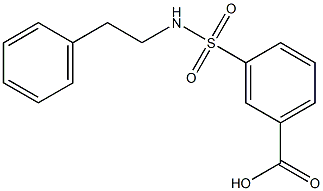 3-[(2-phenylethyl)sulfamoyl]benzoic acid 结构式