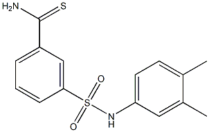 3-[(3,4-dimethylphenyl)sulfamoyl]benzene-1-carbothioamide 结构式