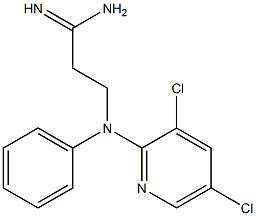 3-[(3,5-dichloropyridin-2-yl)(phenyl)amino]propanimidamide 结构式