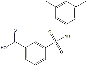 3-[(3,5-dimethylphenyl)sulfamoyl]benzoic acid 结构式