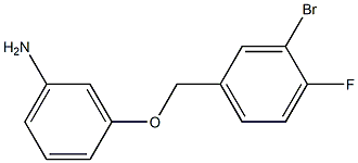 3-[(3-bromo-4-fluorophenyl)methoxy]aniline 结构式