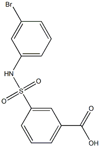 3-[(3-bromophenyl)sulfamoyl]benzoic acid 结构式