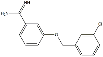 3-[(3-chlorobenzyl)oxy]benzenecarboximidamide 结构式