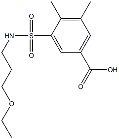 3-[(3-ethoxypropyl)sulfamoyl]-4,5-dimethylbenzoic acid 结构式