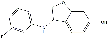 3-[(3-fluorophenyl)amino]-2,3-dihydro-1-benzofuran-6-ol 结构式