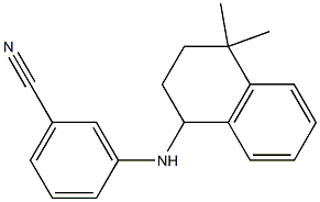 3-[(4,4-dimethyl-1,2,3,4-tetrahydronaphthalen-1-yl)amino]benzonitrile 结构式