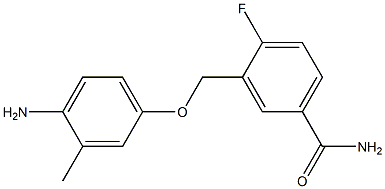 3-[(4-amino-3-methylphenoxy)methyl]-4-fluorobenzamide 结构式