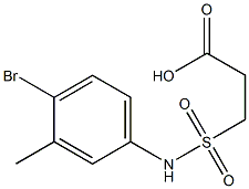 3-[(4-bromo-3-methylphenyl)sulfamoyl]propanoic acid 结构式