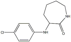 3-[(4-chlorophenyl)amino]azepan-2-one 结构式