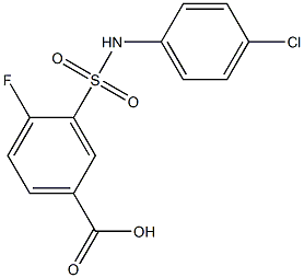 3-[(4-chlorophenyl)sulfamoyl]-4-fluorobenzoic acid 结构式