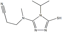 3-[(4-isopropyl-5-mercapto-4H-1,2,4-triazol-3-yl)(methyl)amino]propanenitrile 结构式