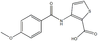 3-[(4-methoxybenzoyl)amino]thiophene-2-carboxylic acid 结构式