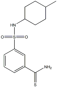 3-[(4-methylcyclohexyl)sulfamoyl]benzene-1-carbothioamide 结构式
