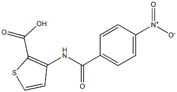 3-[(4-nitrobenzoyl)amino]thiophene-2-carboxylic acid 结构式