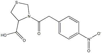 3-[(4-nitrophenyl)acetyl]-1,3-thiazolidine-4-carboxylic acid 结构式