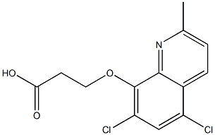 3-[(5,7-dichloro-2-methylquinolin-8-yl)oxy]propanoic acid 结构式