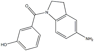 3-[(5-amino-2,3-dihydro-1H-indol-1-yl)carbonyl]phenol 结构式