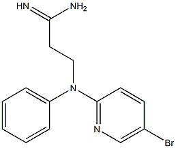 3-[(5-bromopyridin-2-yl)(phenyl)amino]propanimidamide 结构式