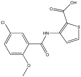 3-[(5-chloro-2-methoxybenzene)amido]thiophene-2-carboxylic acid 结构式