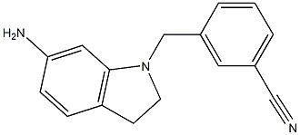 3-[(6-amino-2,3-dihydro-1H-indol-1-yl)methyl]benzonitrile 结构式