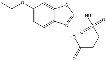 3-[(6-ethoxy-1,3-benzothiazol-2-yl)sulfamoyl]propanoic acid 结构式