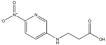 3-[(6-nitropyridin-3-yl)amino]propanoic acid 结构式