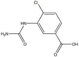 3-[(aminocarbonyl)amino]-4-chlorobenzoic acid 结构式