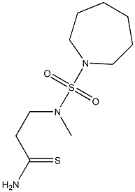 3-[(azepane-1-sulfonyl)(methyl)amino]propanethioamide 结构式