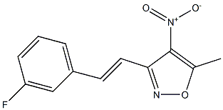 3-[(E)-2-(3-fluorophenyl)vinyl]-5-methyl-4-nitroisoxazole 结构式