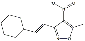 3-[(E)-2-cyclohexylvinyl]-5-methyl-4-nitroisoxazole 结构式