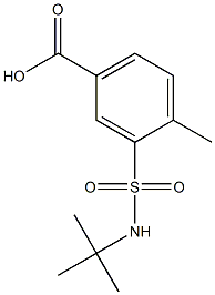 3-[(tert-butylamino)sulfonyl]-4-methylbenzoic acid 结构式