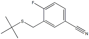 3-[(tert-butylsulfanyl)methyl]-4-fluorobenzonitrile 结构式