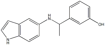 3-[1-(1H-indol-5-ylamino)ethyl]phenol 结构式