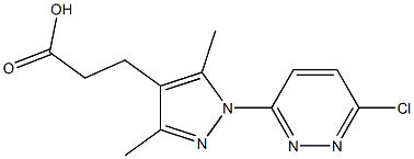 3-[1-(6-chloropyridazin-3-yl)-3,5-dimethyl-1H-pyrazol-4-yl]propanoic acid 结构式